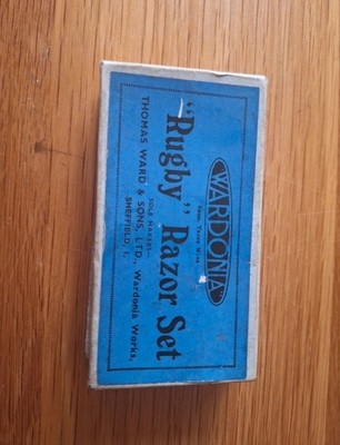 Vintage Wardonia ''Rugby'' Rasiermesser Set Sheffield England mit Original Box