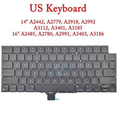 NEW US Keyboard for MacBook Pro 14'' A3112 A3401 A3185 16'' A3403 A3186 2024 M4