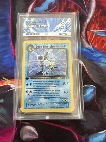 Dark Blastoise 1st edition 20/82 Team Rocket Non-Holo Card ACE 9