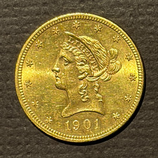 1901 $10 GOLD LIBERTY EAGLE Classic Coin Brilliant Uncirculated : 10754
