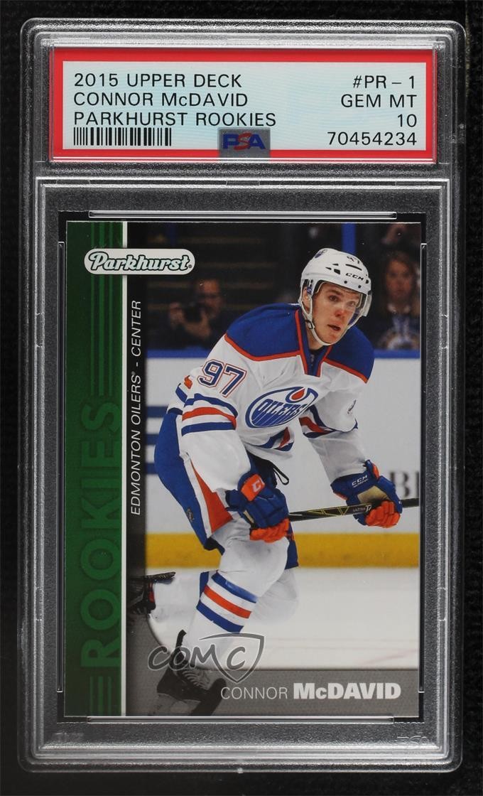 2015-16 Upper Deck Parkhurst Rookies Connor McDavid #PR-1 PSA 10 GEM MT RC s2r