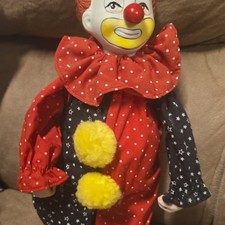 Porcelain Clown Doll Boy Light Complexion Cur...