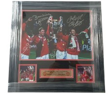 16x12 Inch Picture Signed  & Bespoke Framed By  Giggs, Cole, Yorke & Butt