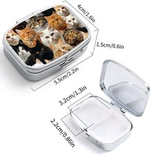 Cat pill box medicine Trinket NEW Free Ship Stocking Stuffer