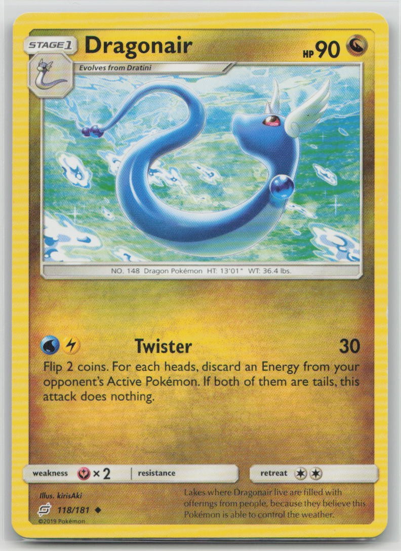 Dragonair 118/181 Uncommon Team Up Pokemon Lightly Played