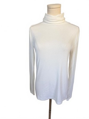 New with tags, LOFT Women's White Long Sleeve Turtleneck Top Size M