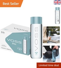 24-Pack Voss Still Water 500ml - Crisp, Clean Taste in Recycled Plastic Bottles