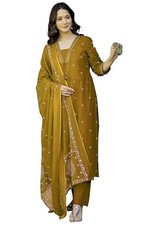 Women's Pure Cotton Printed Straight Kurta Set with Palazzo Pants  Dupatta