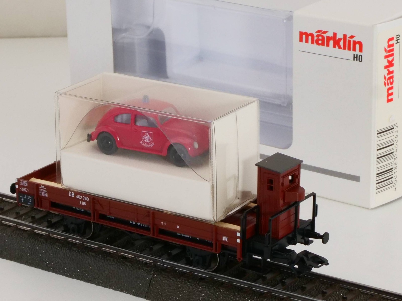 Märklin 46063 DB Flat Car With Load VW Beetle Mint! OVP 1704-18-25