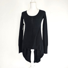 NEW!! Marciano Women Tunic Top SIZE XS Black Long Sleeve Hi Lo Wool Blend Guess