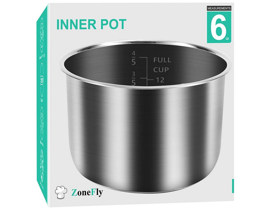 Xl Replacement Inner Pot Stainless Steel Compatible With 6 Quar