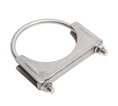 1PC 4''ID Exhaust Tail Pipe U-bolt Clamp Metal Steel Flange SS T201 U Bolt Clamp