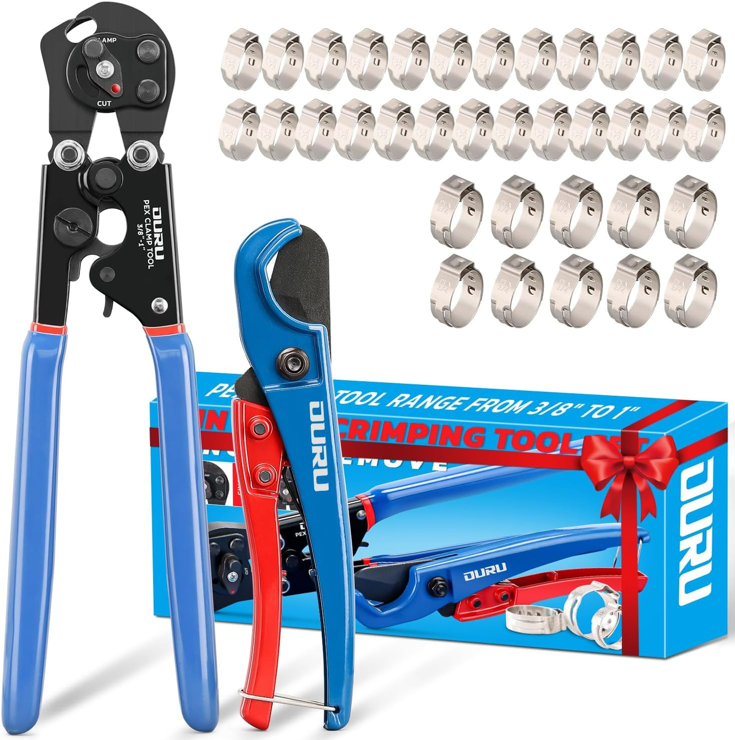 2 in 1 Ratchet Pex Crimping Tool Cinch and Remove Combo Function Pex Pipe Crimp 
