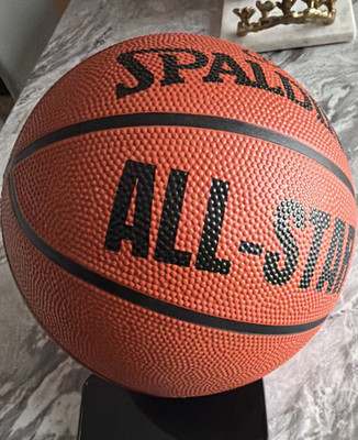 Spalding All-Star Size 7 Orange Rubber Basketball Ball, 1-Item Set