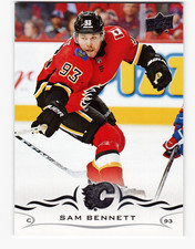 2018-19 Upper Deck Sam Bennett Travis Hamonic 2 Card Lot Flames NHL NM