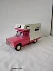 Vintage 1960's Tonka Jeep Camper Pink Pressed Steel Truck and Camper
