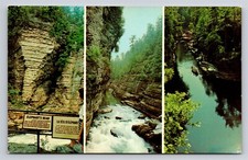 Ausable Chasm NY New York Vintage Postcard Multi View of Boat Trip