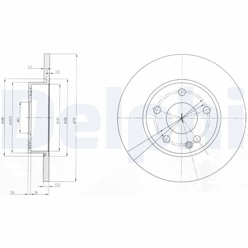 Disques de frein en acier carbone pour Mercedes Classe A W169 A150 et A160 CDI