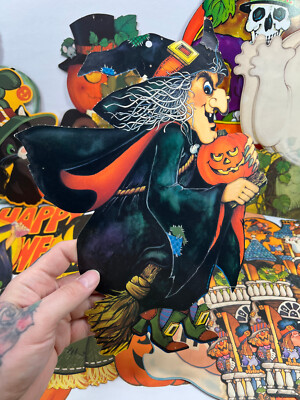 Lot (15) vtg 80s 90s Halloween Decoration Diecut hallmark Monsters
