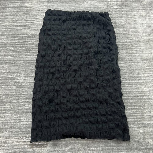 Boohoo Skirt Size 12 Womens Bubble Jersey Backless Crop & Midi Stretch Black NWT - Picture 9 of 9