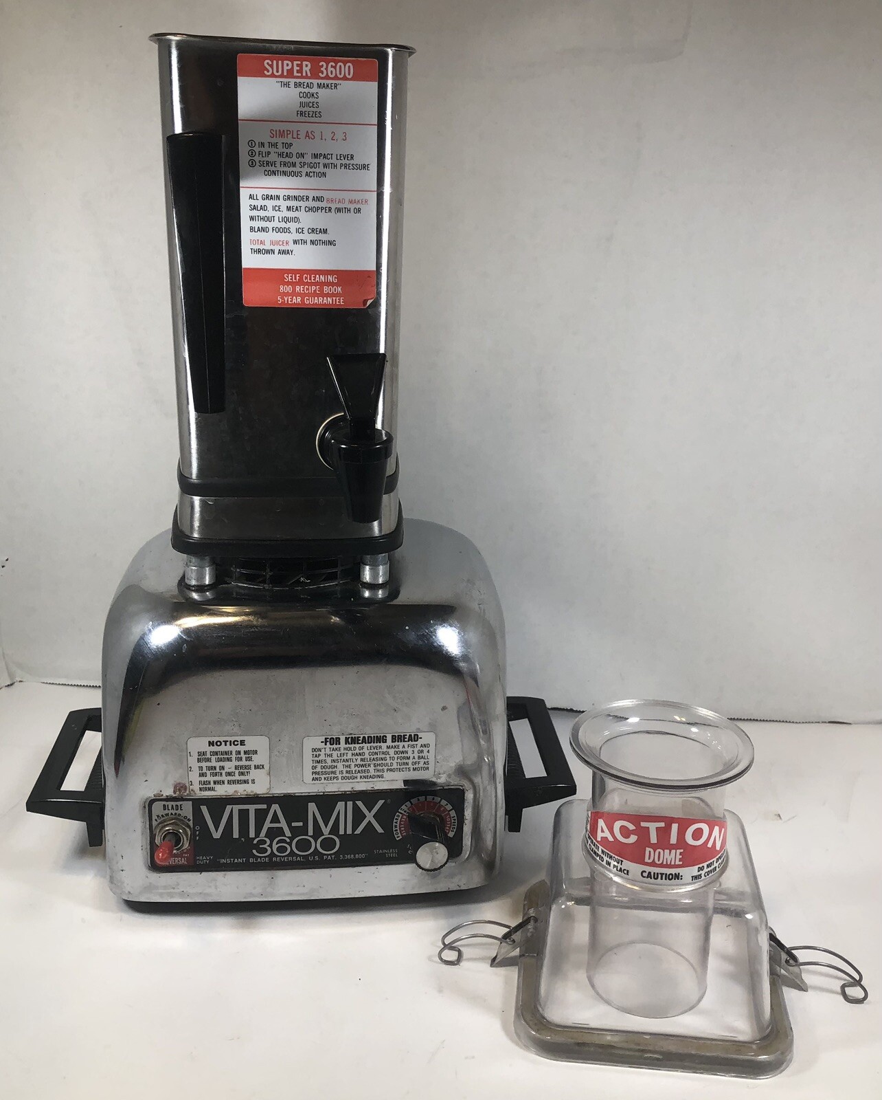 Vintage Vitamix Vita Mix Blender 3600 Blade Reversal 479041 Stainless For  Sale Online | Ebay