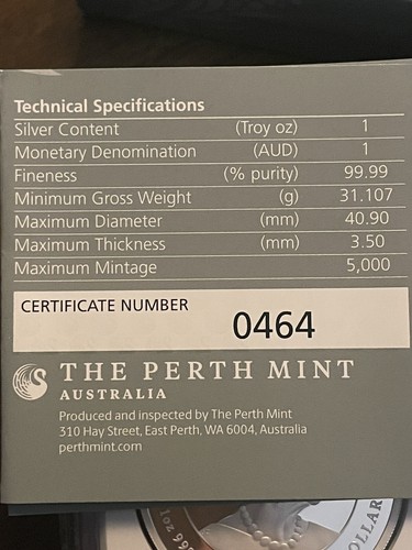 The Perth Mint "H.M. Queen Elizabeth II 95th Birthday" Silver Proof Coin - 1oz - Picture 6 of 6