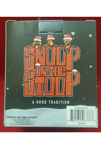 Snoop Hund rot rund 4" Glaskugel Birne Christbaumschmuck neu auf der Bücke - Bild 2 von 2