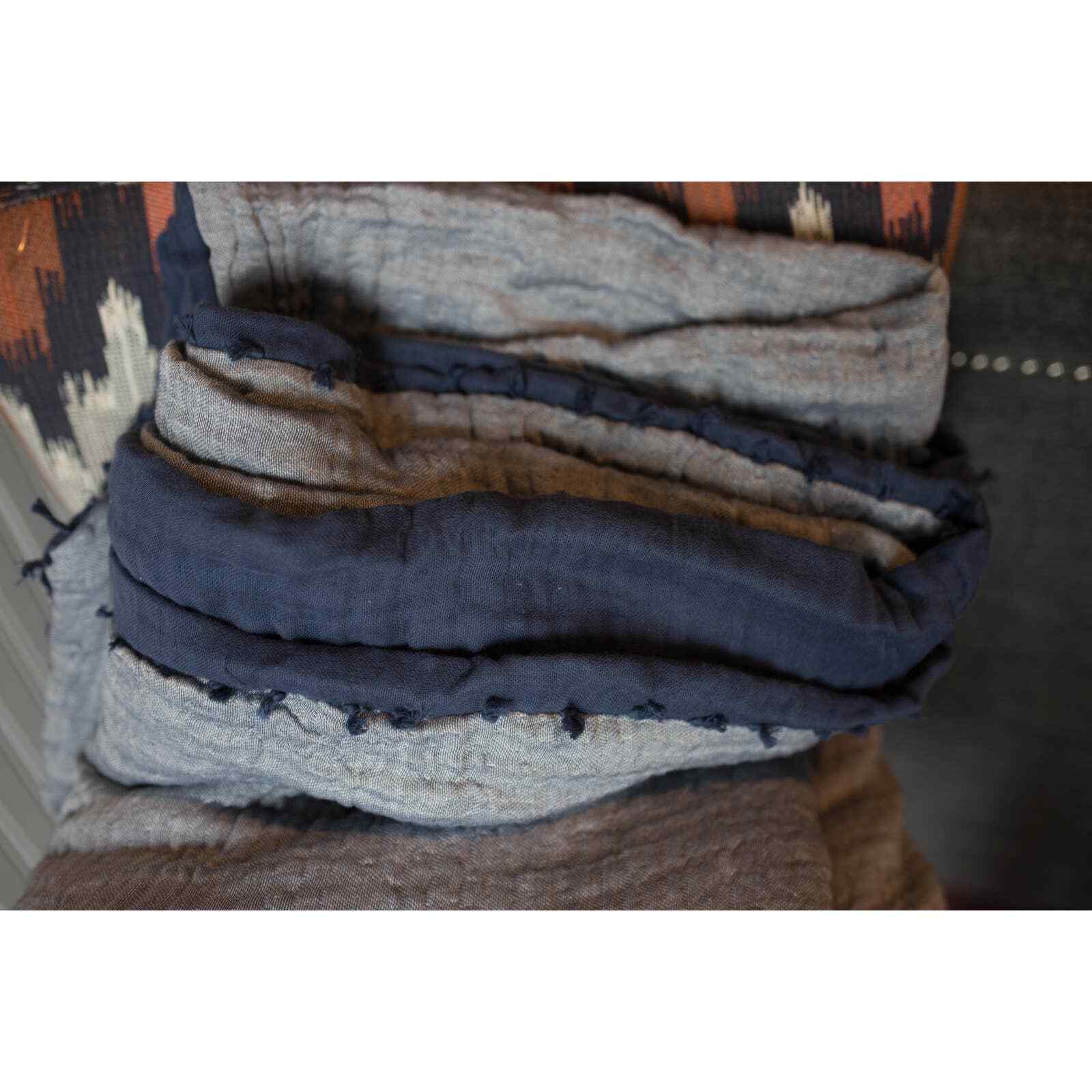 Anthropologie Reversible Airy Gauze Duvet Cover Twin Blue eBay