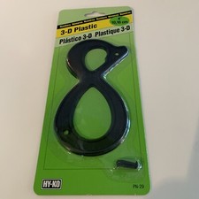 HY-KO 4" 3-D Black Plastic House 8 Number 8-  P/N-29 Brand New FREE Shipping