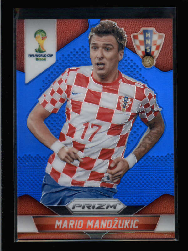 MARIO MANDZUKIC 2014 PANINI PRIZM WORLD CUP #120 BLUE PRIZM #198/199 BA6176