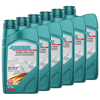 Motoröl Motor Öl ADDINOL 5W-40 Super Light 0540 6 X 1 Liter für Audi BMW Citroen