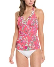 Tommy Bahama L22714 Coral Coast Summer Floral Reversible Tankini ONLY Size S