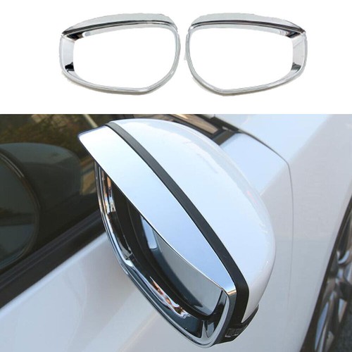 For Mazda CX-50 2023-24 Chrome Rearview Mirror Rain Eyebrow Frame Cover Trim 2pc - Picture 1 of 12