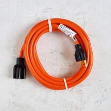15' 16 Gauge Light Duty Orange Indoor/Outdoor Extension Cord - MADE IN USA