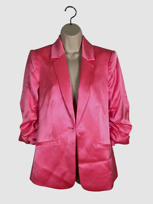 Cinq à Sept Women's Pink Kylie Satin Blazer Jacket Size 0