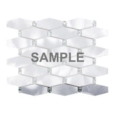 Jewelry Glass Inserted Hexagon Metallic Mosaic TIle Kitchen Wall Backsplash