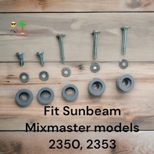 Genuine SunBeam MixMaster Heritage Series 2350, 2353 Rubber Feet & Screws Set