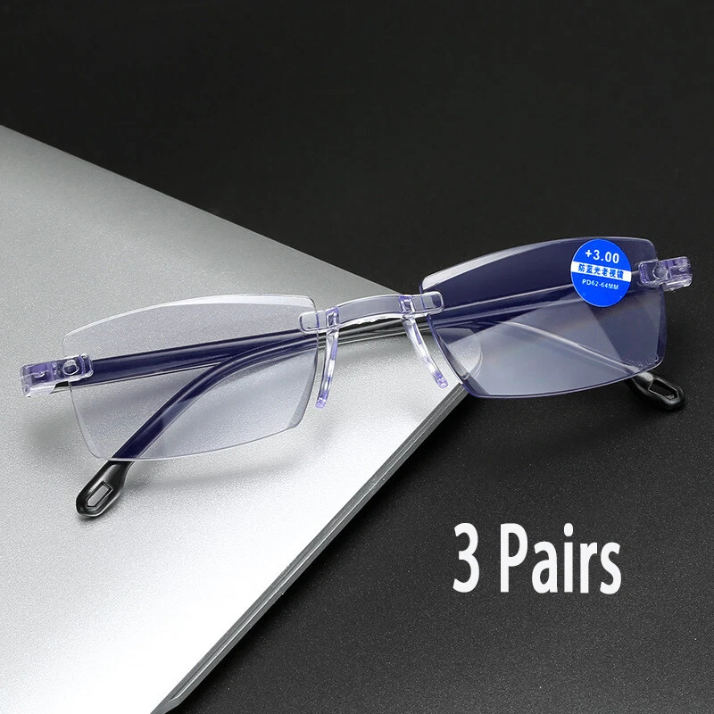 Lightweight reading 2024 glasses rimless