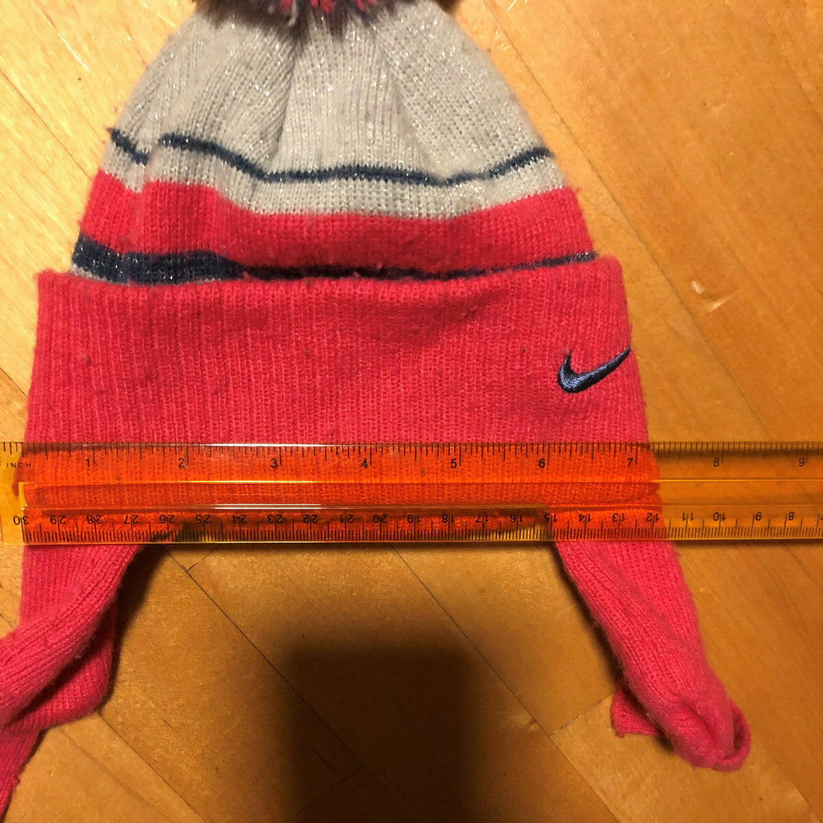 Nike Winter Baby Toddler Girls Beanie Cap Ski Hat Earflap Pom Pom