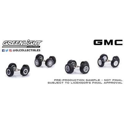 1:64 GMC Trucks Wheel & Tyre Pack Series 6 by Green Light GL16110A Model Display