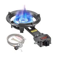 ARC Outdoor Propane Burner Stove, 13" Single Propane Burner, Cast Iron Portab...