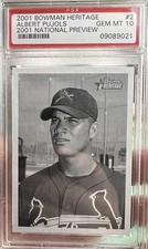 2001 Bowman Heritage Promo National Convention Albert Pujols PSA 10