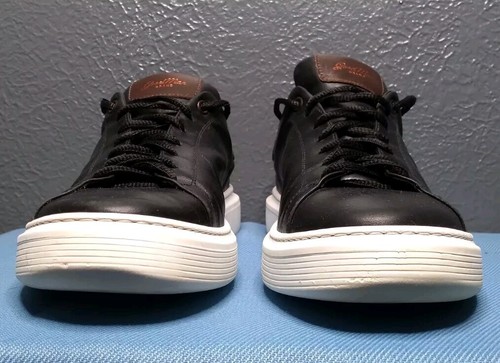 Good Man Brand Black Dark Vechetta Leather Legend London Low Top Mens Size 8.5 - Afbeelding 3 van 17