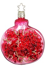 Inge-Glas Pomegranate 10136S024 German Glass Christmas Ornament with Gift Box