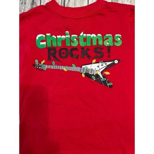Kids Christmas shirt size 4T red Christmas rocks - Picture 3 of 5