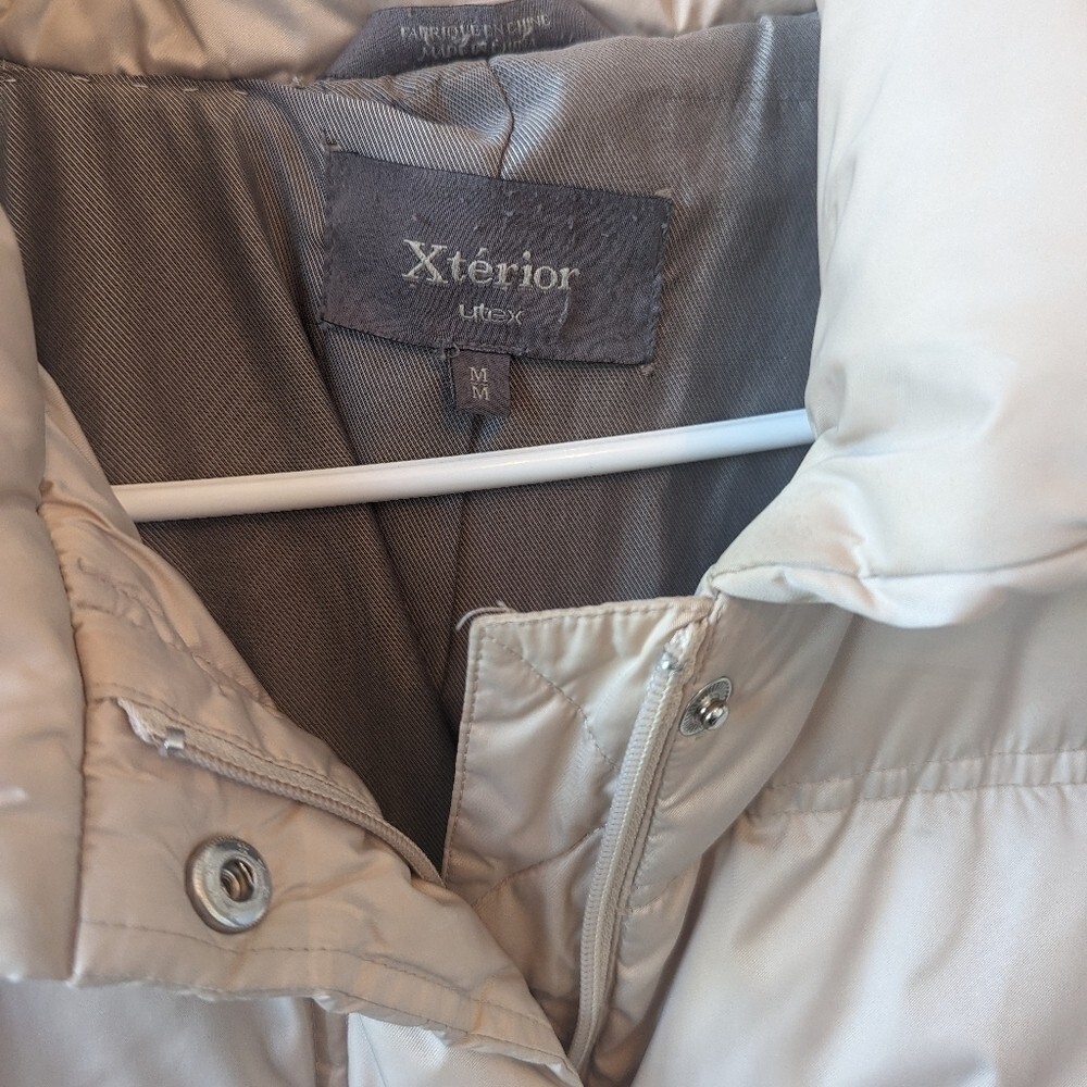 UTEX Xtérior Cream Down Filled Belted Puffer Winter Jacket UTEX Xtérior Cream Down Filled Belted Puffer Winter Jacket