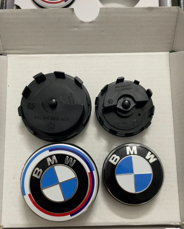 36122455268 NEW Alloy BMW 50th Anniversary Floating Hub Cover 56mm OEM - Image 4 of 4