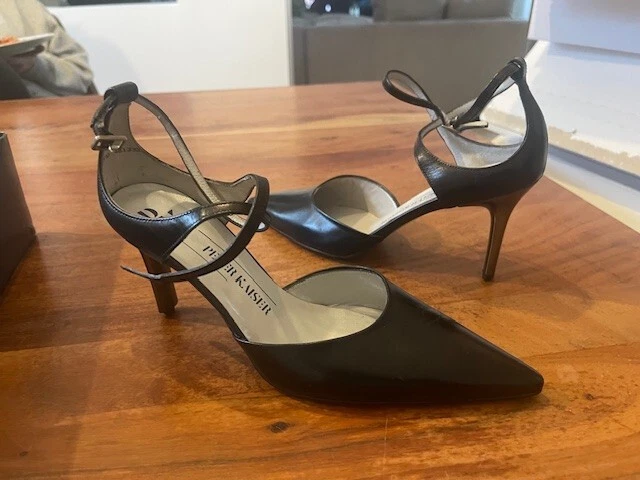 Peter Kaiser Leder Chevro 75709 High Heels Gr:37,5 - 4,5 Schwarz sandalette Neu - Bild 3 von 4
