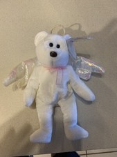 Ty Beanie Babies Halo the Angel Bear Toy. 1998