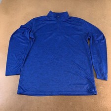 Badger Men's Large Royal Blue Tonal Blend Lightweight Quarter-Zip Pullover 4172